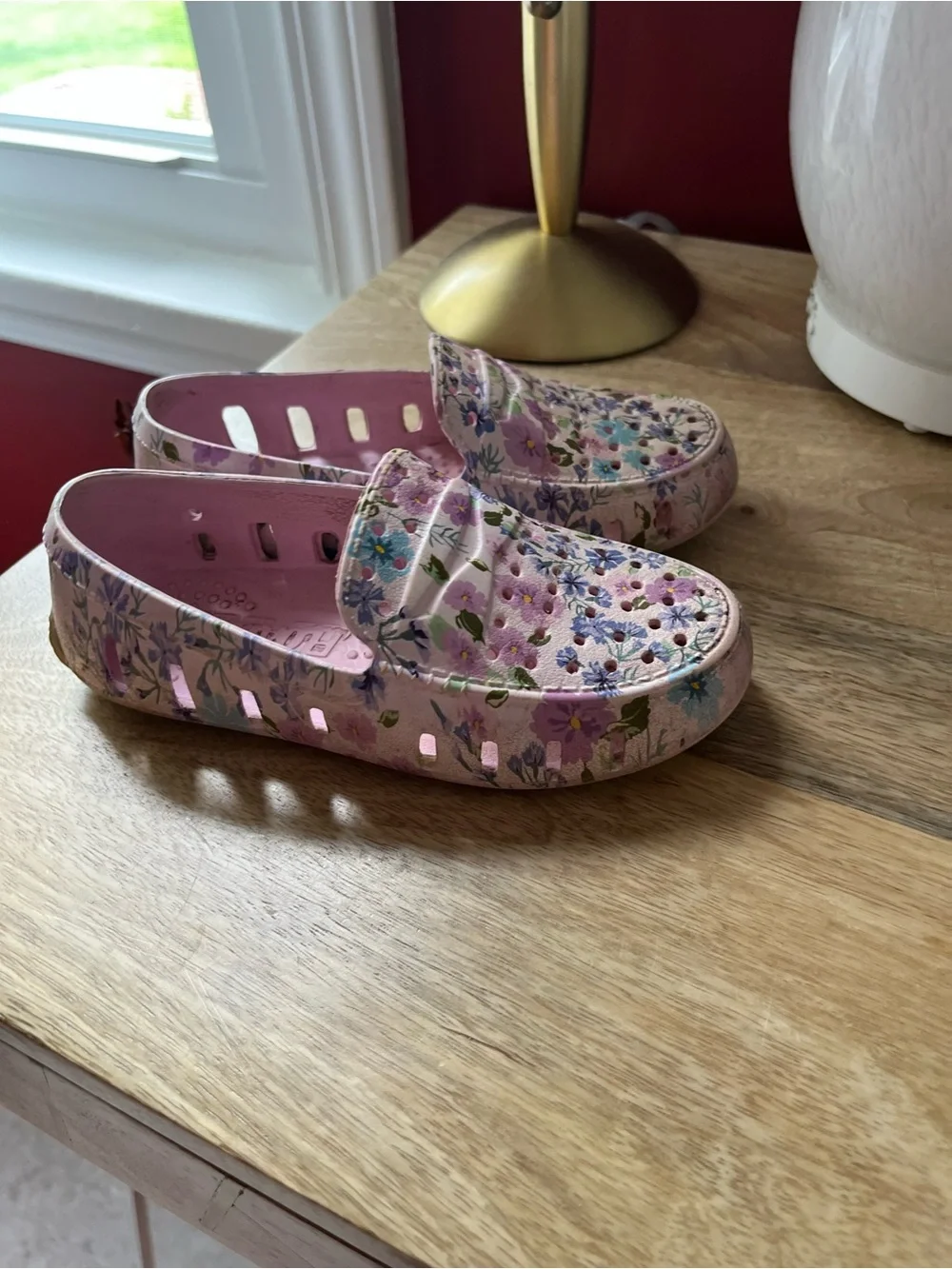 Toddler Floafers Pastel Pink Floral Slip-On
